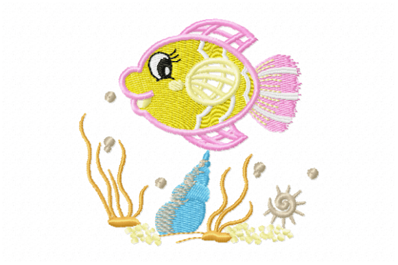 Download Fish Embroidery Design - Sign Collection