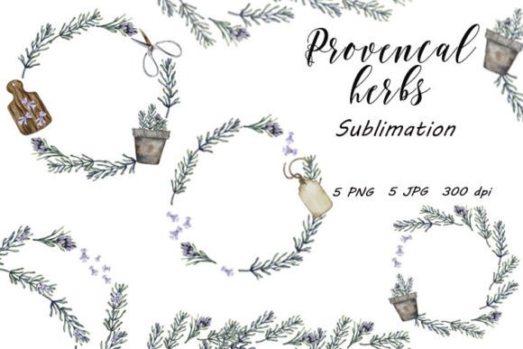 Download Wreath Rosemary Sublimation Herb PNG JPG - Rosemary Collection