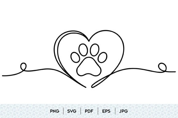 Download Pet Paw Heart SVG - Heart Collection