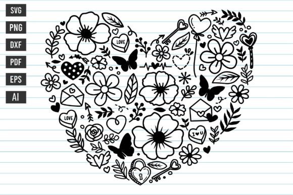 Download Flower Heart Svg Flower Svg Heart Svg - Heart Collection