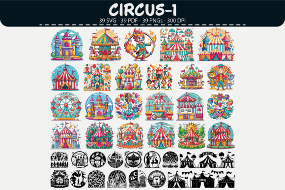 Download Circus Vector Clipart – 39 Designs - Sign Collection