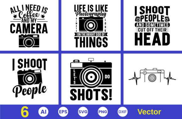Download Photographer Camera T-shirt Design Bundle - Sign Collection