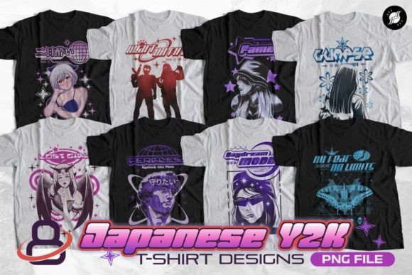 Download Japanese Y2K Streetwear T-shirt Designs - Sign Collection