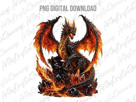 Download Mythical Fantasy Fire Dragon PNG - Fire Collection