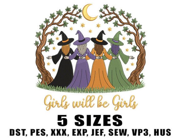 Download Forest Magic Witch Embroidery Design - Sign Collection