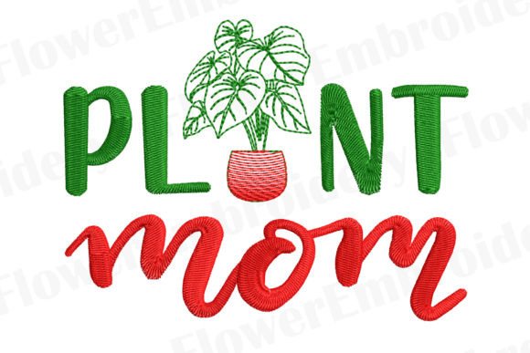 Download Plant Mama Machine Embroidery Design - Sign Collection