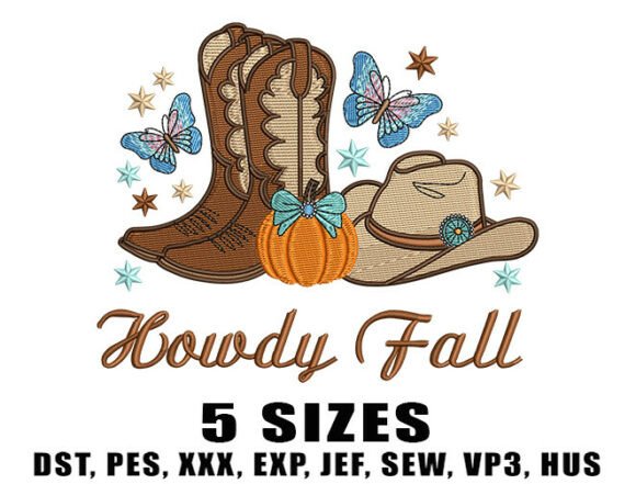 Download Cozy Fall Cowboy Embroidery Design - Sign Collection