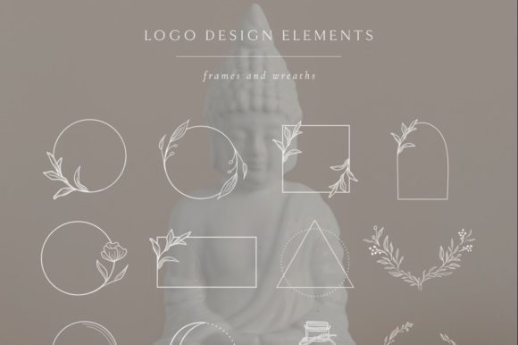Download White Logo Elements, Frames, Borders. - White Collection