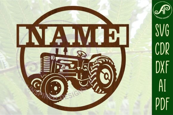 Download Tractor Name Sign SVG Instant Download - Sign Collection