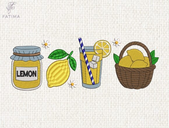 Download Lemon Summer Embroidery Design - Sign Collection