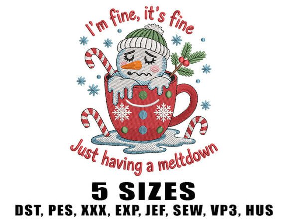 Download Snowman Hot Cocoa Embroidery Design - Sign Collection