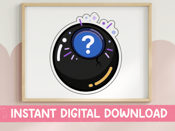 Download Magic 8 Ball Kawaii Sticker Design - Sign Collection