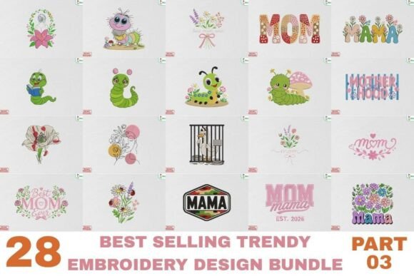 Download Trendy Embroidery Design Bundle - Sign Collection