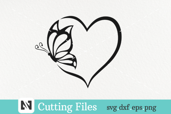 Download Butterfly and Heart Svg Vector File - Heart Collection