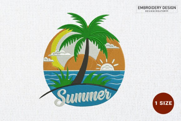 Download Summer Embroidery Design - Sign Collection