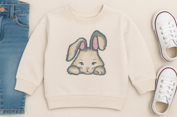 Download Cute Easter Bunny Embroidery Design - Sign Collection