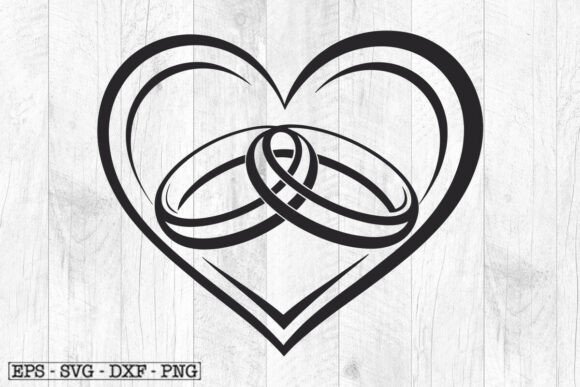 Download Wedding Rings Heart SVG - Love Marriage - Premium Resources