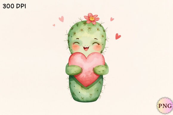 Download Whimsical Cactus Valentine's Day PNG - Premium Bundle