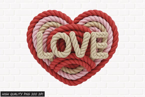 Download Rope Heart LOVE Valentine PNG File - Heart Collection