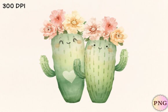 Download Whimsical Cactus Valentine's Day PNG - Premium Bundle