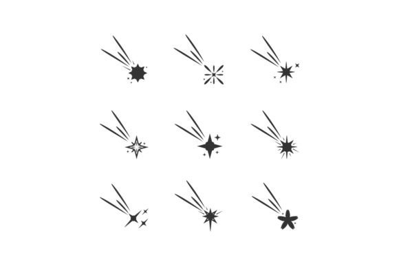 Download Falling Star Icon Different Shape Design - Sign Collection