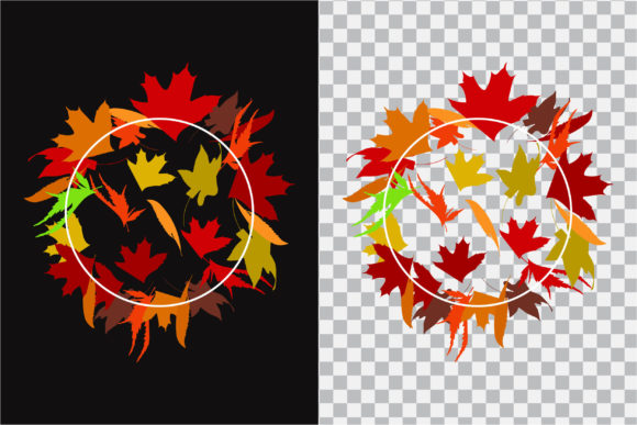 Download Round Shape Design with Autumn - Sign Collection